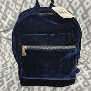 Aimee Kestenberg Deep Blue Velvet Backpack